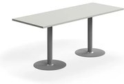 Stôl VERTICUS, 1800x700x720 mm, svetlošedá/strieborná