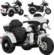 JOKOMISIADA Veľký akumulátorový motorkový chopper pre deti PA0254 biely