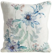 DEKORAČNÁ OBLIEČKA NA VANKÚŠ LEN42 45X45 CM KVETY