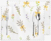 Goldea veľkonočné prestieranie na stôl teflónové - bahniatka - sada 2ks 30 x 40 cm