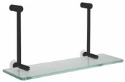 SAPHO 1301-15B závesná sklenená polička na sprchovú zástenu 40 x 18 x 12,5 cm, čierna mat