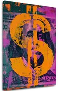 Obraz Money Benjamin na plátne | Maľovaná štruktúra