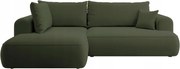 Rohová sedacia súprava Olivo II (L) (zelená čierna)