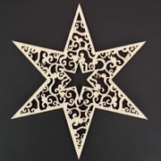 AMADEA Drevená ozdoba hviezda 9 cm