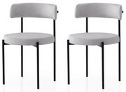 Súprava jedálenských stoličiek Gini Light Grey and Black, 2 ks