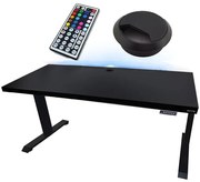 Písací Stôl Low Elektr. Čierna 120x60x2,8 Model 2