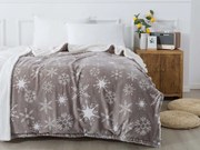 XPOSE® Mikroplyšová deka JON s baránkom - sivá 200x220 cm