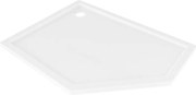 Mexen Flow päťuholníková vanička slim ľavá 100 x 80 cm, biely lesk - 46P108010L