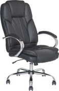Kancelárske kreslo Vicenzo, čierna ekokoža, extra nosnosť%