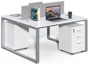 Kancelárska zostava 2 osoby Houseland Prime Max 01 140 cm biela