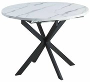 Jedálenský stôl Maxwell, mramor / čierna