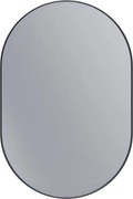 Erga Oval, oválne zrkadlo 60x90cm, čierny rám, ERG-V01-OVAL-6090-BK