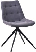 Jedálenská stolička Merna - látka - Tmavo sivá