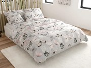 Obliečky z mikrovlákna MY BUTTERFLY svetlo sivé Rozmer obliečky: 70 x 90 cm | 140 x 200 cm