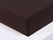 XPOSE® Jersey plachta Exclusive - tmavo hnedá 90x200 cm