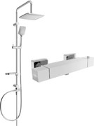 Mexen Sven, sprchový set s dažďovou sprchou a CUBE termostatickou sprchovou batériou, chrómová, 77200262-00