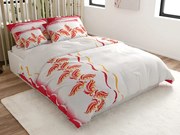 Obliečky z mikrosaténu SOFTURE, bielo-červené Rozmer obliečky: 70 x 90 cm | 140 x 200 cm