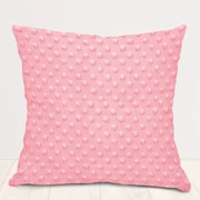 Biante Detská obliečka na vankúš Minky 3D bodky MKP-011 Svetlo ružová 35 x 45 cm