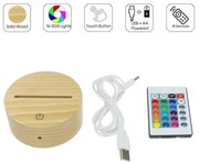 3Dmix 3DL-WD085 – 3D LED nočná lampa - Smetiarske auto (Wood)