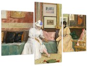 Obraz - William Merritt Chase, A Friendly Call, reprodukcia (90x60 cm)