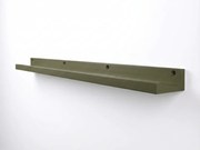 Nástenná polica na obrazy FOTOPLANK 120 cm, olivová