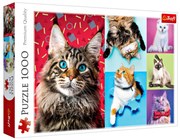Puzzle 1000 dielikov "Šťastné mačky" 68 x 48 cm