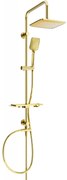 Mexen sprchový set T62 s hornou hlavicou 20x20 cm, zlatá, 798626293-50