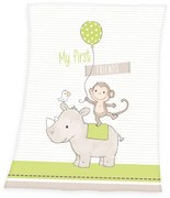 Veľmi jemná a tenká deka pre batoľata Môj prvý kamarát 75x100 cm, 100% Polyester,