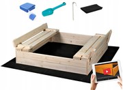 Pieskovisko drevené 100x100 cm uzatvárateľné