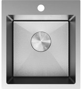 Mexen Solix, 1-komorový nerezový drez 400 x 450 mm, brúsena oceľ, vzor voština, 6401401000-01HC