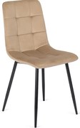 Vintino kreslo FORLI Velvet - bežová farba, nohy čierne - vintino.sk