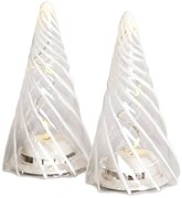 SIRIUS LED světelný stromeček, skleněný, sada 2 kusy, čirý,11 cm