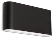 LED2 - LED Vonkajšie nástenné svietidlo FLAT 2xLED/5W/230V IP65 čierna