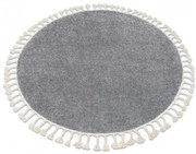 Koberec BERBER 9000 kruh sivý svetlý fredzle berber marokański shaggy