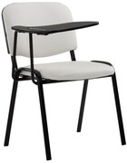 Stolička Ken s skladacím stolíkom koženka - biela