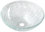 Sapho Sapho, TOSEMI sklenené gravírované umývadlo, priemer 42 cm, čirá, TY153