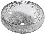 Sapho Sapho, GAVIOTA gravírované sklenené umývadlo na dosku Ø 42 cm, čierna, TY306