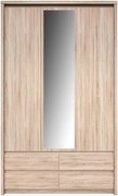 Šatníková skriňa NORTON so zrkadlom 3d4s
