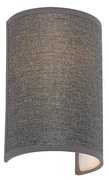 Moderná nástenná lampa sivá - Simple Drum Jute