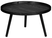 Čierny konferenčný stolík WOOOD Mesa, ø 60 cm