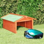 Garáž na robotickú kosačku 72x87x50 cm jedľový masív 170878