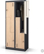 Šatníková skriňa typu L antracitová, dub sonoma, 800x1850x450 mm: JULIA Eco Design