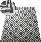 Protišmykový koberec DECOR čierny / biely
