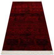 Koberec ORIENT 4722 so strapcami / orientálny, bordový / čierny