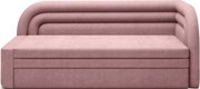 Ružová ženilková rozkladacia/s úložným priestorom pohovka pravý roh 223 cm Fabillo – ELTAP
