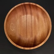 AMADEA Drevená miska guľatá, masívne drevo mahagón, 20x4,5 cm