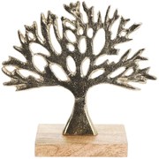 Dekoračná soška Tree1, 25,5x27,2x6 cm, zlatá