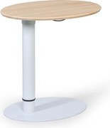 Oválny polohovací stôl so zaoblenými rohmi, javor, 50 × 65 cm