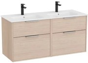 Roca Optica kúpeľňová skrinka s dvojumývadlom 120x58x45,5 cm svetlý dub OPT1202ZJ