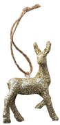 Vánoční závěsná figurka SANTA LILA DEER 7,6 cm zlatá